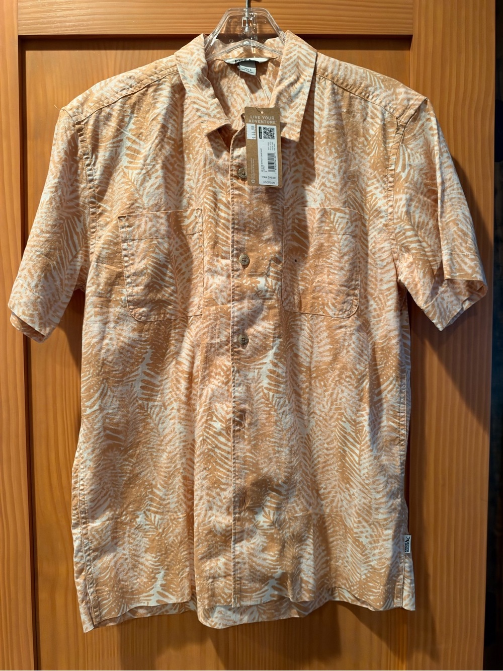 Eddie Bauer Men’s Short Sleeve Hemplify Camp Shirt NWT Size S